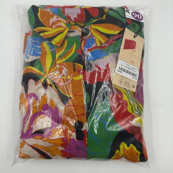 Scotch & Soda Cassie Floral Button Up Linen Blend Shirt Dress 23163035-NHD XS - Picture 9 of 10